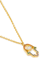 Crystal Hamsa Pendant Necklace